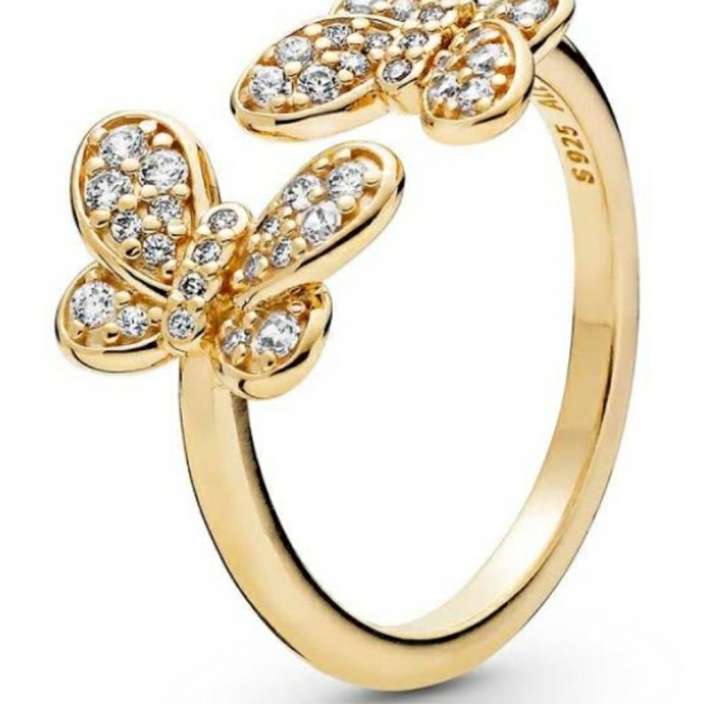 Pandora Shine Open Butterfly ring sz 6